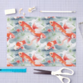 Bright Koi Fish Garden Badkamer Decoupage Tissuepapier (Craft)