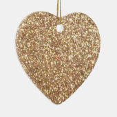 Bright koper Glitter Sparkles Keramisch Ornament (Rechts)