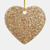 Bright koper Glitter Sparkles Keramisch Ornament (Achterkant)