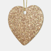 Bright koper Glitter Sparkles Keramisch Ornament (Links)