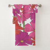 Bright kosmos Floral afdrukken Bad Handdoek (Insitu)