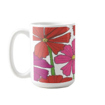 Bright kosmos Floral afdrukken