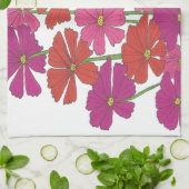 Bright kosmos Floral afdrukken Theedoek (Gevouwen)