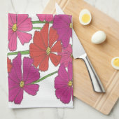 Bright kosmos Floral afdrukken Theedoek (Quarter Fold)
