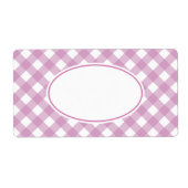 Bright Lavender Gingham Labels (Voorkant)
