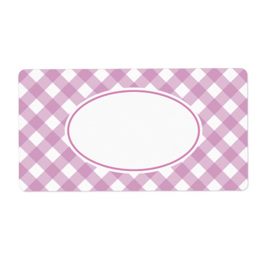 Bright Lavender Gingham Labels (Voorkant)