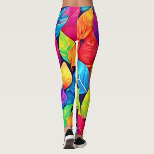 Bright Leaf Artwork Leggings (Achterkant)