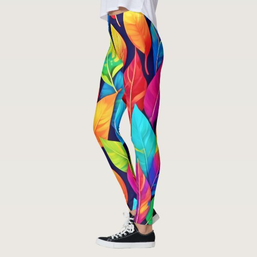 Bright Leaf Artwork Leggings (Links)