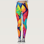 Bright Leaf Artwork Leggings (Voorkant)