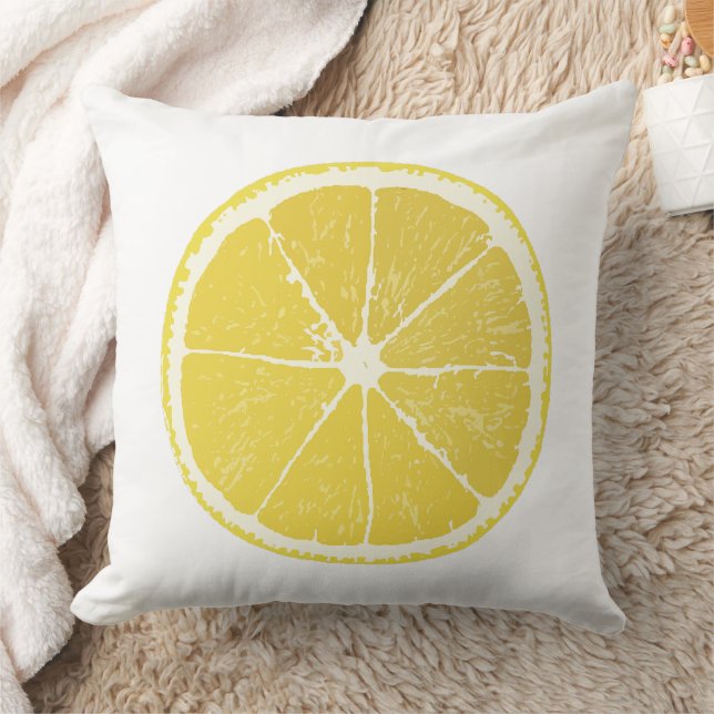 Bright Lemon Slice Decorative Throw Pillow Kussen (Deken)