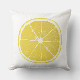Bright Lemon Slice Decorative Throw Pillow Kussen