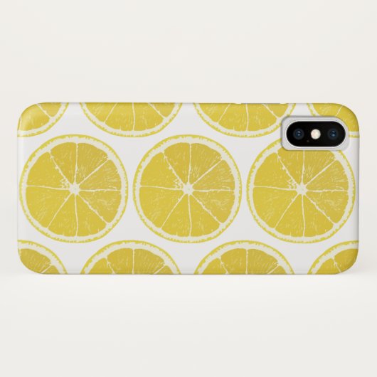 Bright Lemon Slice Pattern iPhone / iPad Case (Achterkant (horizontaal))