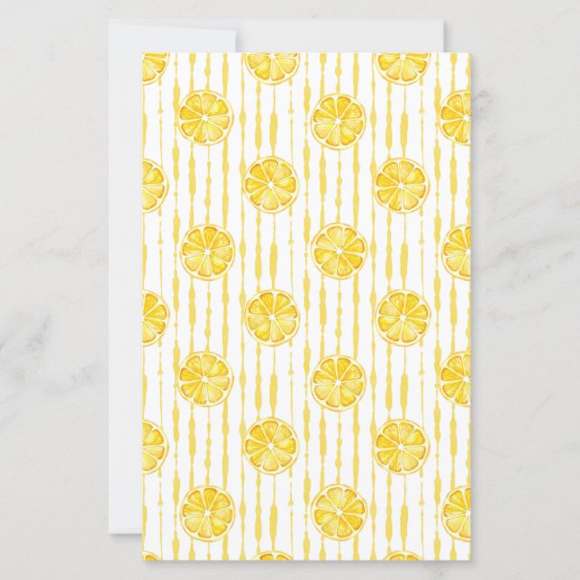 Bright Lemon Slices on Striped Background (Voorkant)