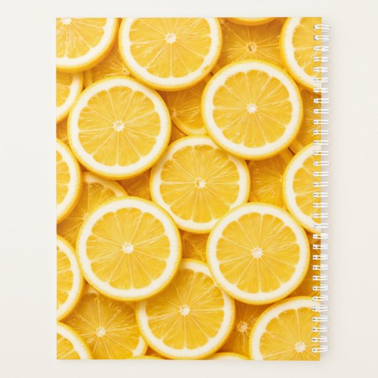 Bright Lemon Slices Planner Cover  (Achterkant)