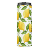 Bright lemons thermal tumbler monogrammed thermosbeker (Achterkant)