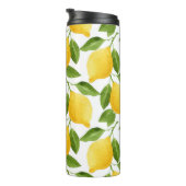 Bright lemons thermal tumbler monogrammed thermosbeker (Geroteerd rechts)
