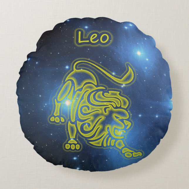 Bright Leo Rond Kussen (Voorkant)