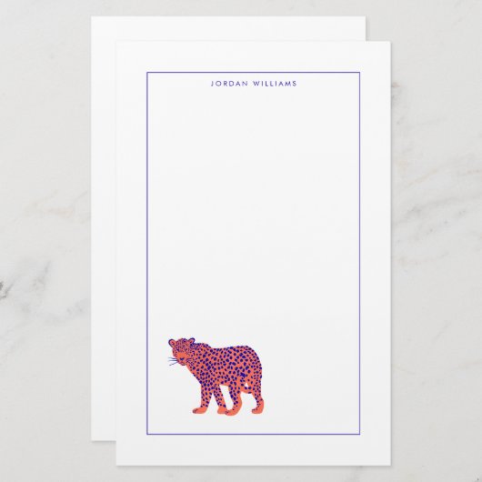 Bright Leopard Briefpapier (Voorkant / Achterkant)