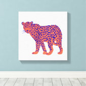 Bright Leopard Canvas Afdruk (Insitu (Houten vloer))