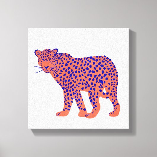 Bright Leopard Canvas Afdruk (Voorkant)