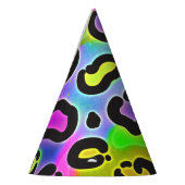 Bright Leopard Cheetah Print Oerwoud Verjaardagsfe Feesthoedjes (Links)