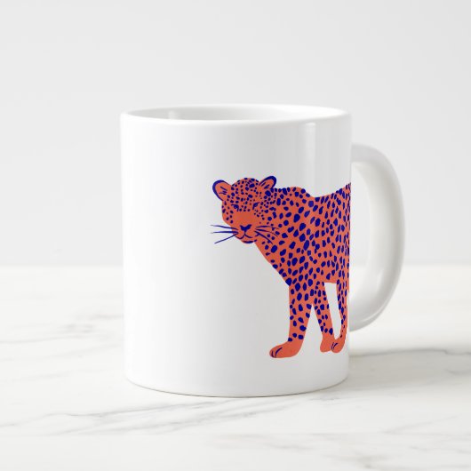 Bright Leopard Grote Koffiekop (Voorkant rechts)