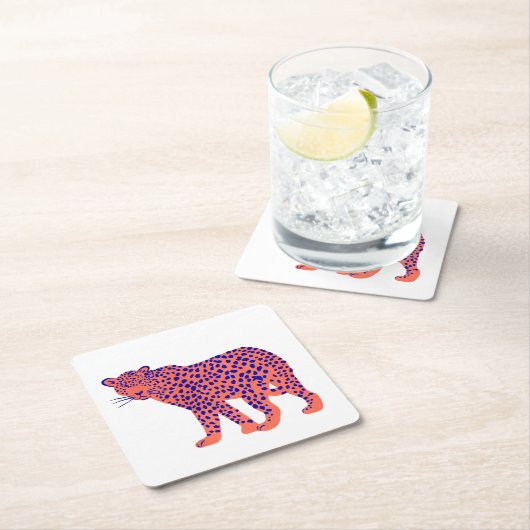 Bright Leopard Kartonnen Onderzetters (Insitu)