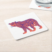 Bright Leopard Kartonnen Onderzetters (Schuin)