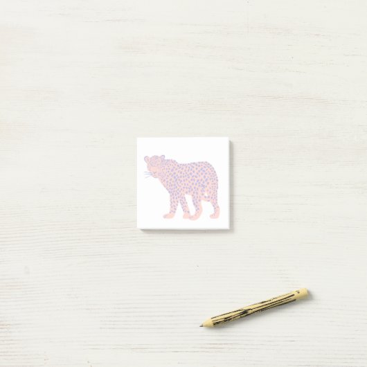Bright Leopard Post-it® Notes (Op bureau)