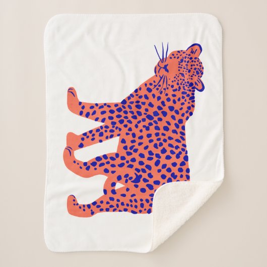 Bright Leopard Sherpa Deken (Voorkant)