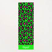 Bright leopard skin monogram name Yoga Mat (Voorkant)