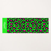 Bright leopard skin monogram name Yoga Mat (Voorkant (horizontaal))