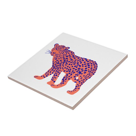 Bright Leopard Tegeltje (Zijkant)