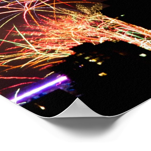 Bright lichten, Big City Fireworks Print (Hoek)
