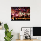 Bright lichten, Big City Fireworks Print (Thuiskantoor)