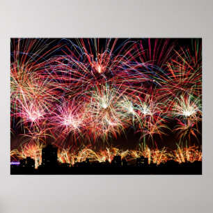 Bright lichten, Big City Fireworks Print