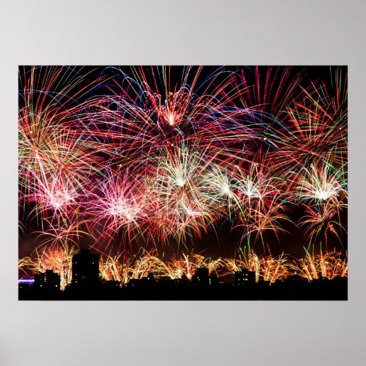 Bright lichten, Big City Fireworks Print (Voorkant)