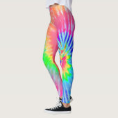 Bright Light Rainbow Psychedelic Starburst Tie Dye Leggings (Links)