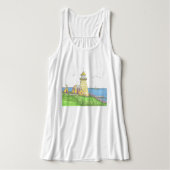 Bright Lighthouse Flowy Tanktop (Design voorkant)