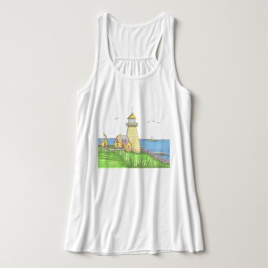 Bright Lighthouse Flowy Tanktop (Design voorkant)