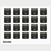 Bright Lights Holiday Gift Vierkante Sticker (Vel)