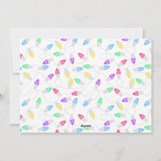 Bright Lights Horizontale Single Photo Holiday Kaa Feestdagenkaart (Achterkant)