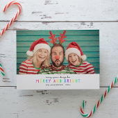 Bright Lights Horizontale Single Photo Holiday Kaa Feestdagenkaart