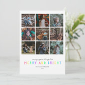 Bright Lights Multi-Photo Holiday Kaart (Staand voorkant)