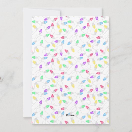 Bright Lights Multi-Photo Holiday Kaart (Achterkant)