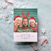 Bright Lights Single Photo Holiday Kaart