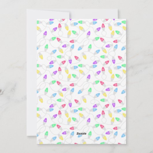 Bright Lights Single Photo Holiday Kaart (Achterkant)