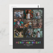 Bright Lights Vakantie Multi Foto Briefkaart (Voorkant / Achterkant)