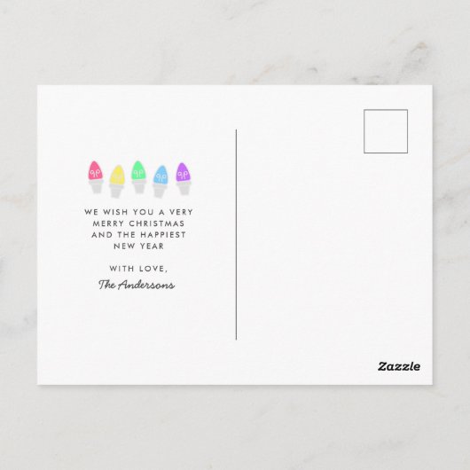 Bright Lights Vakantie Multi Foto Briefkaart (Achterkant)