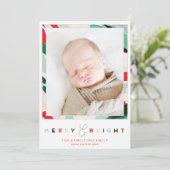 Bright Lijst feestdag fotokaart Feestdagenkaart (Staand voorkant)
